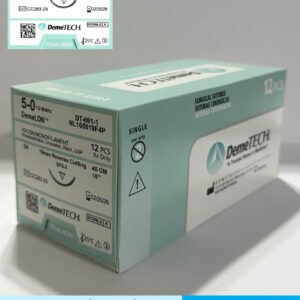 Sutura de nylon 5-0 con aguja de 19mm marca DemeTECH