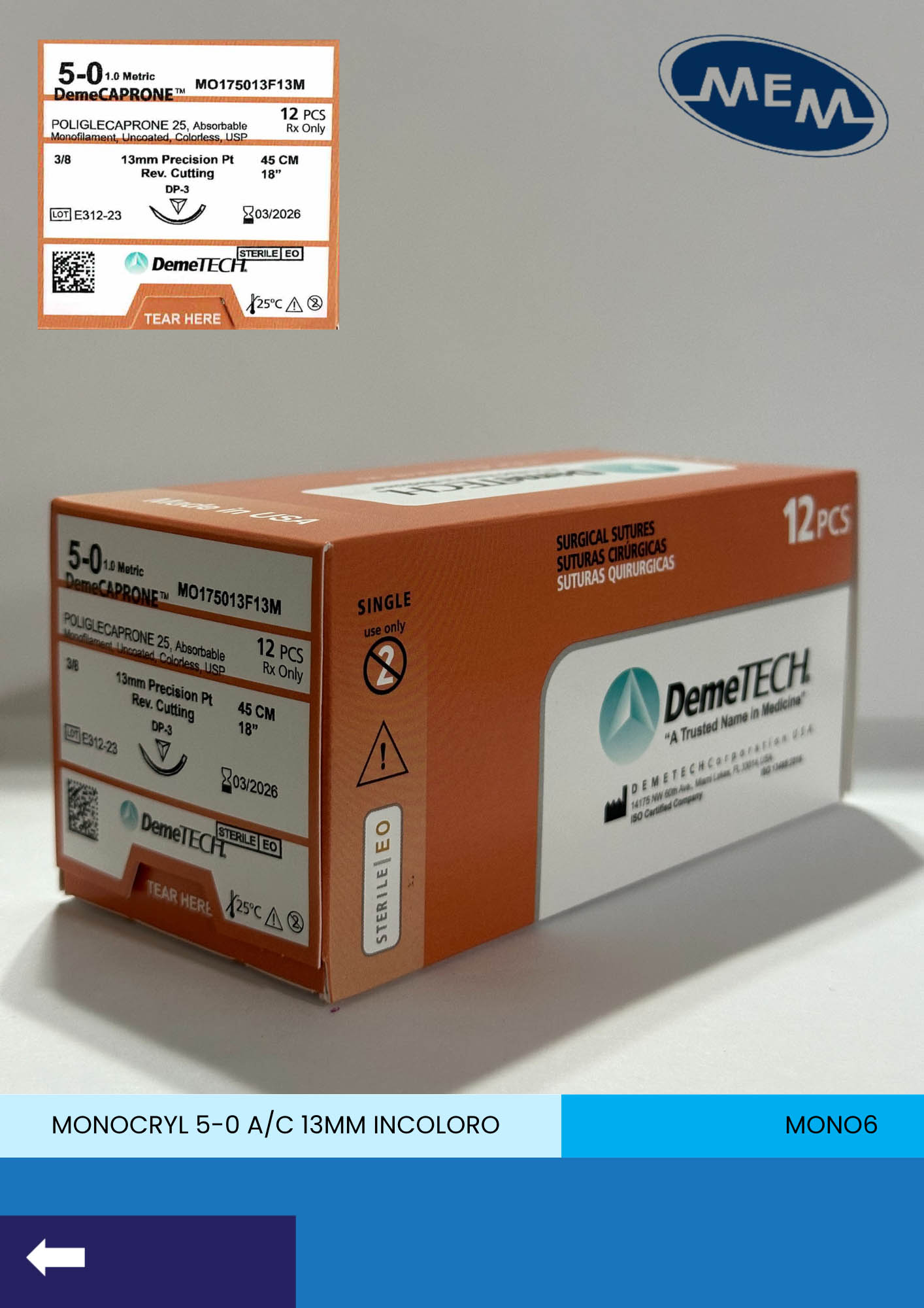 sutura-poliglecaprone-25-5-0-incoloro-demetech-mono6