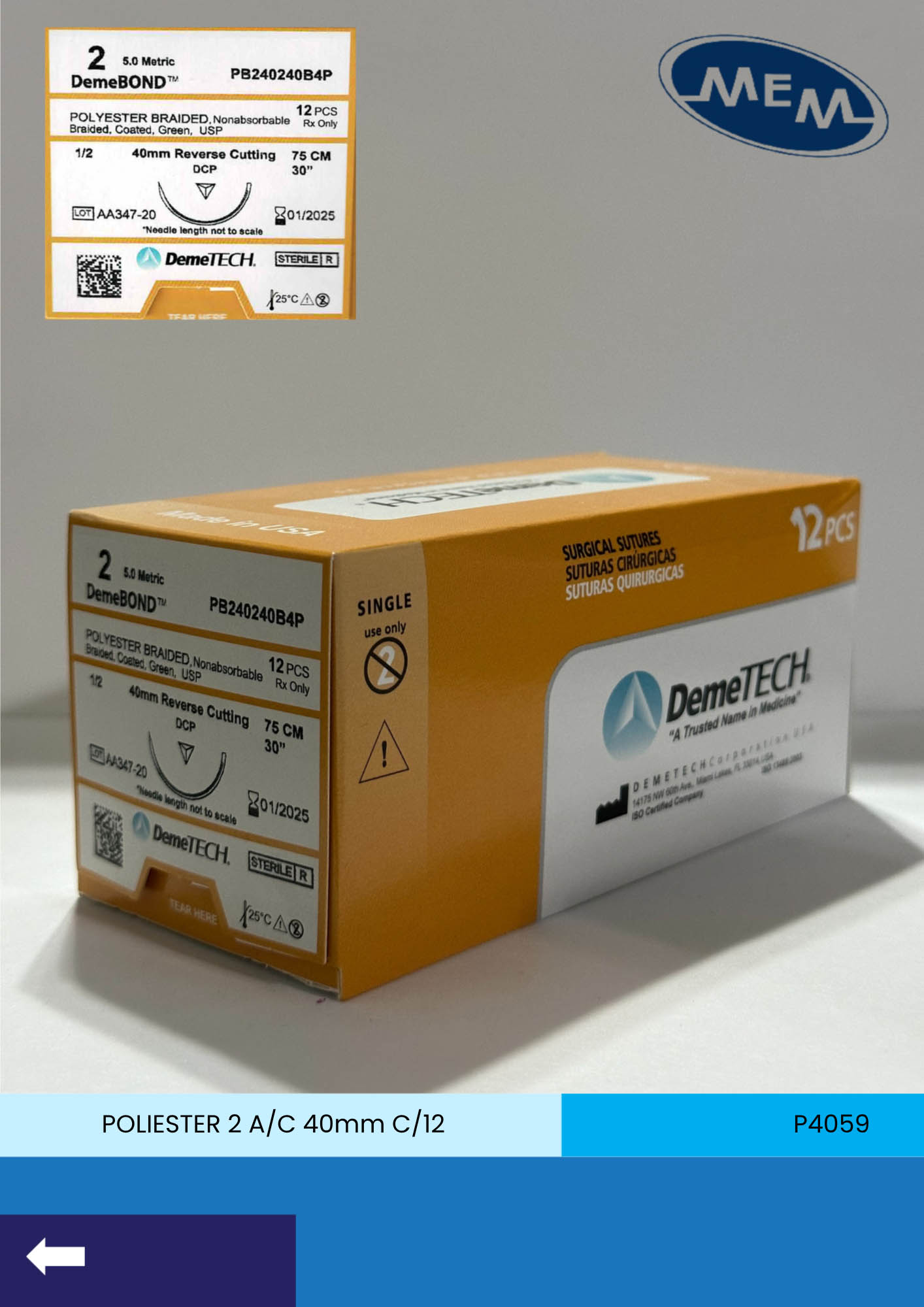 sutura-de-poliester-trenzado-2-verde-demetech-p4059