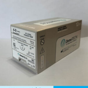 Sutura de polidioxanona calibre 4-0 violeta con aguja de 17mm marca DemeTECH