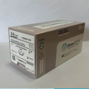 Sutura de polidioxanona calibre 5-0 violeta con aguja de 17mm marca DemeTECH