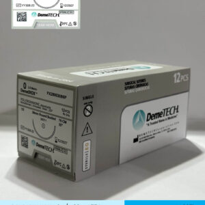 Sutura de polidioxanona calibre 0 violeta con aguja de 36mm marca DemeTECH